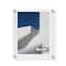 Cool Modern Frames Clear Acrylic Float Frame with Gold Hardware